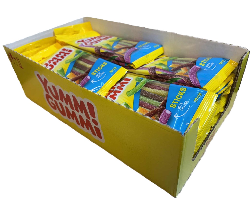 ROSHEN Yummi Gummi Sour Sticks 70g karton